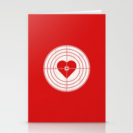 Hit Me in the Heart Stationery Cards