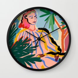 WOMAN IN NATURE Wall Clock