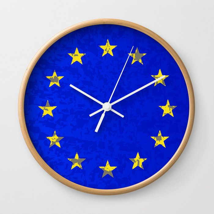 EU Flag Wall Clock