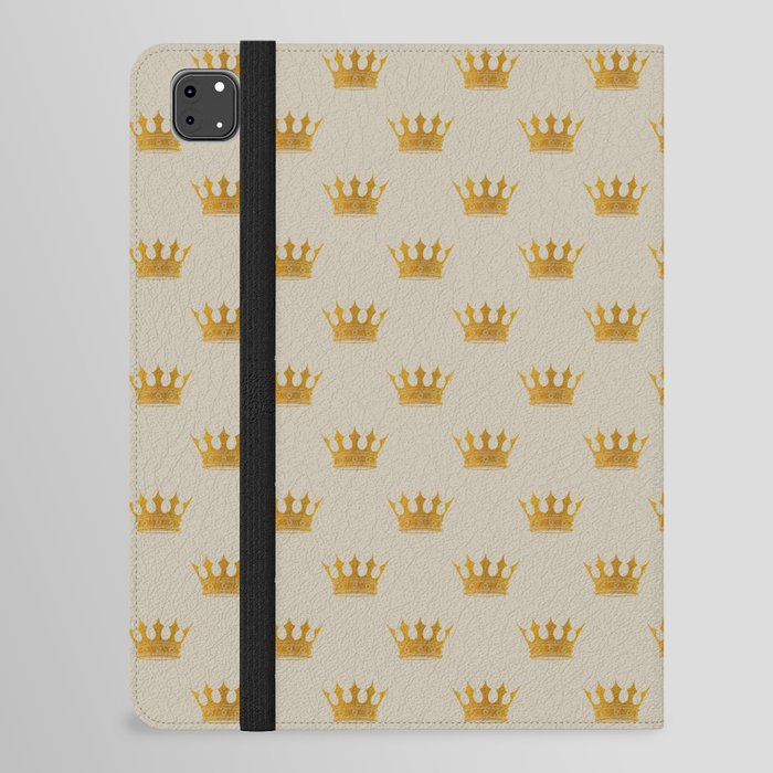 Mini George Grey with Gold Crowns iPad Folio Case