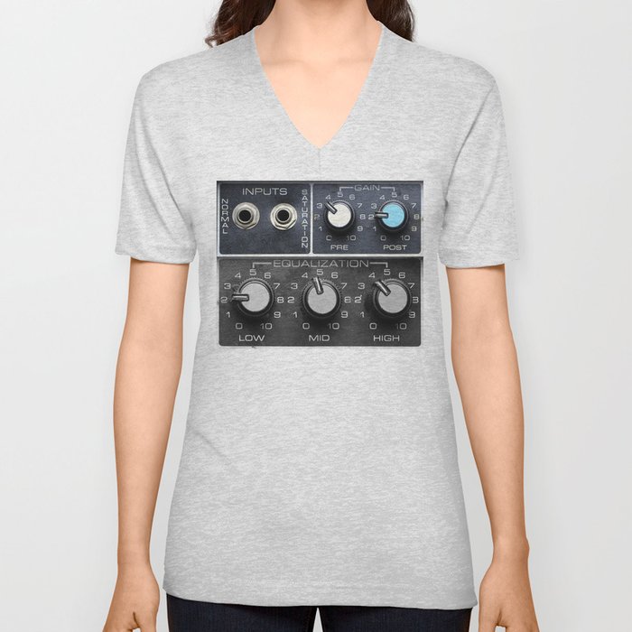 Vintage Sound Control Panel  V Neck T Shirt