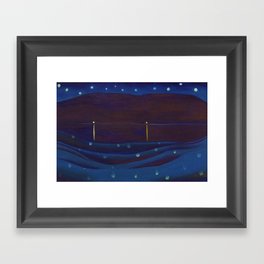 Starlight Night, Lake George, New York landscape painting by Georgia O'Keeffe Framed Art Print