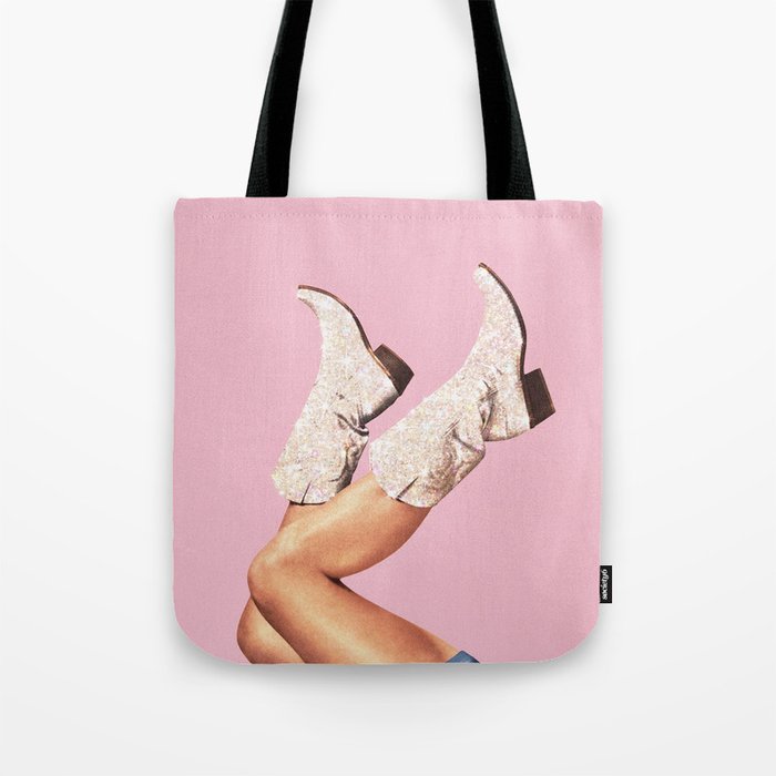 These Boots - Glitter Pink Tote Bag