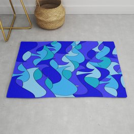 Abstract pattern - blue. Rug