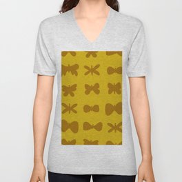 Yellow butterflies. V Neck T Shirt