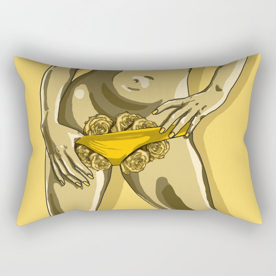 Rose Bush Rectangular Pillow