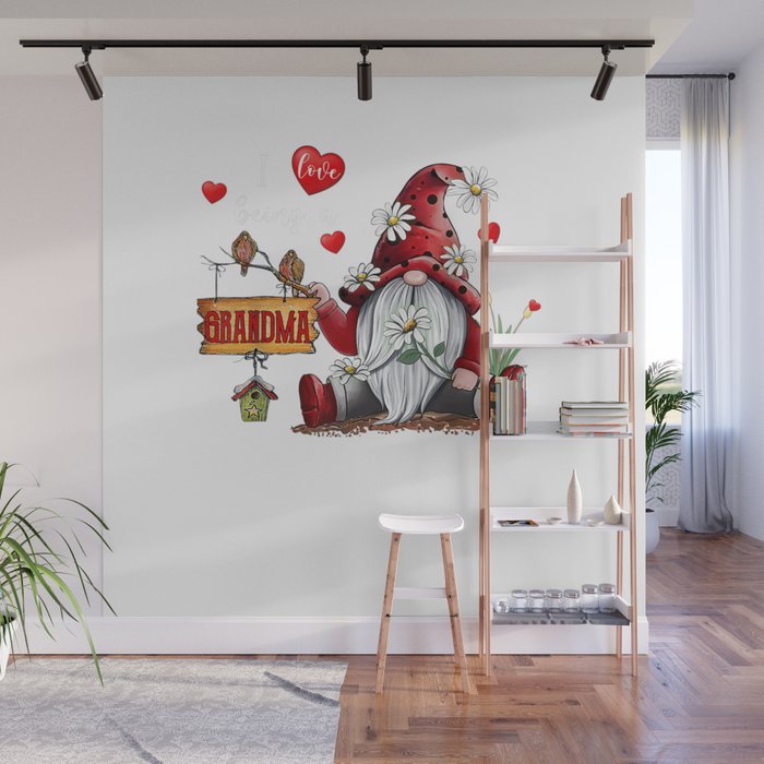Gnome Daisy - I Love Being A Grandma Gnome Mother's day T-Shirt Wall Mural