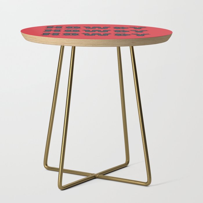 Gothic Cowgirl, Red and Black Side Table