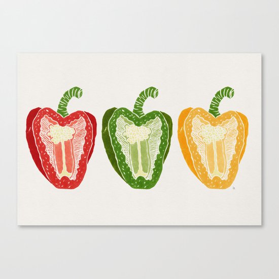 Mixed Peppers Canvas Print