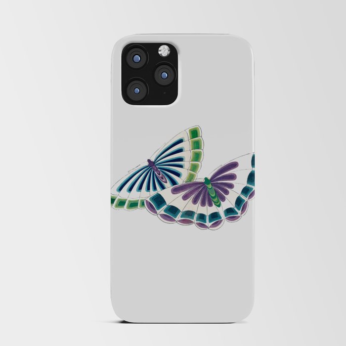 Vintage Watercolor Butterfly Japanese Painting iPhone Card Case
