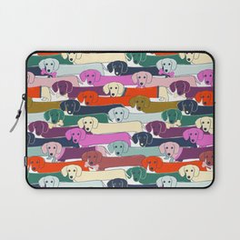 colored doggie pattern Laptop Sleeve