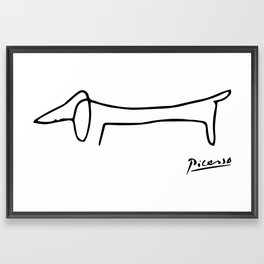 Pablo Picasso Dog (Lump) Artwork Shirt, Sketch Reproduction Framed Art Print