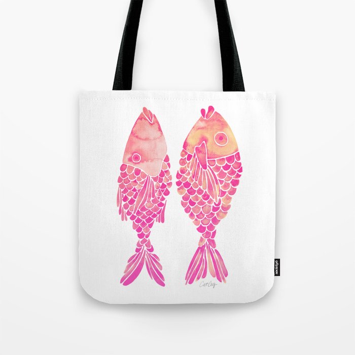 Indonesian Fish Duo – Pink Palette Tote Bag