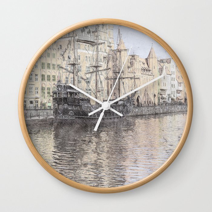 Old Town Gdansk Poland 051 Wall Clock