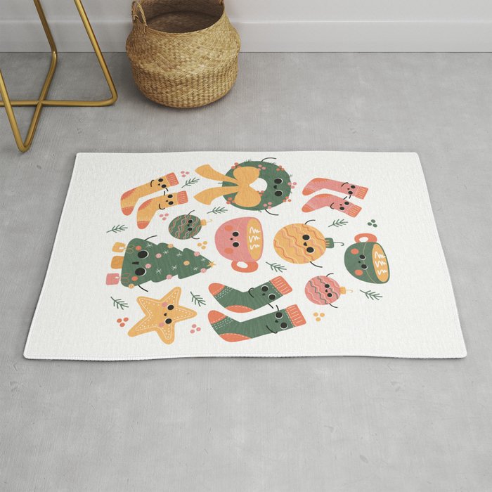 Very Cute Happy Holiday Rug