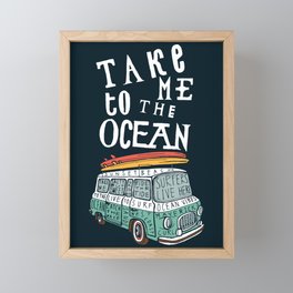 Surfer Van Framed Mini Art Print