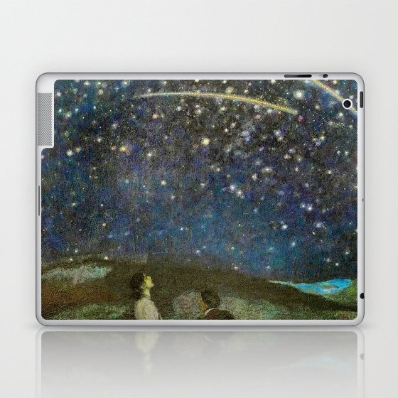 Shooting Stars, Summer Night by the Sea, Watch Hill, Rhode Island landscape by Franz Von Stuck Laptop & iPad Skin