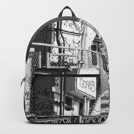 Manhattan Bridge Subway Train | Black and White NYC Backpack