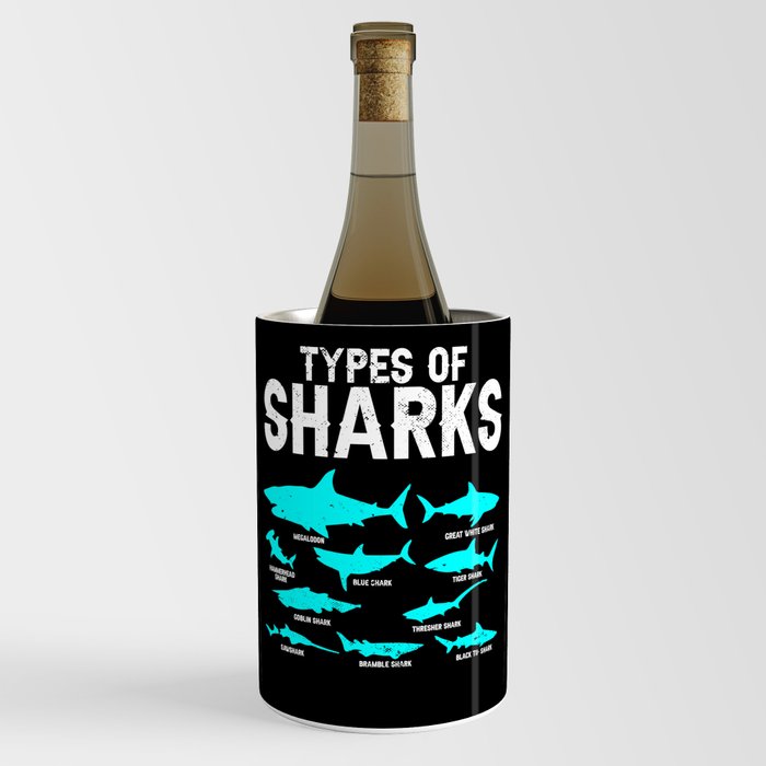 Marine Biology I Shark Identification I Types of Sharks Wine Chiller by