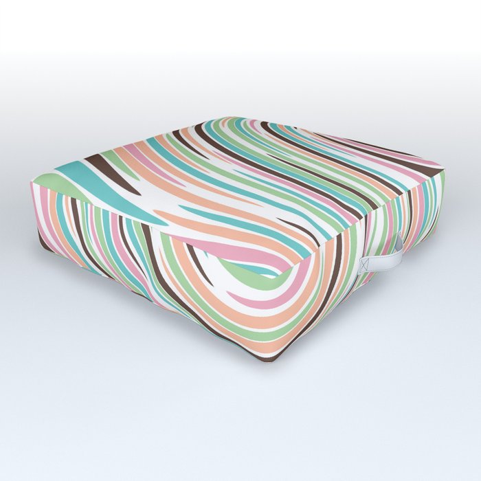 Pastel swirl Outdoor Floor Cushion