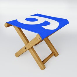 Number 9 (White & Blue) Folding Stool