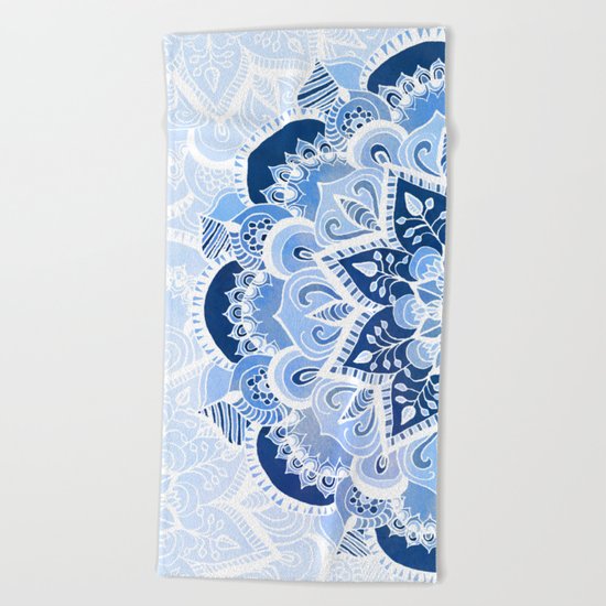 Lacy Blues Beach Towel
