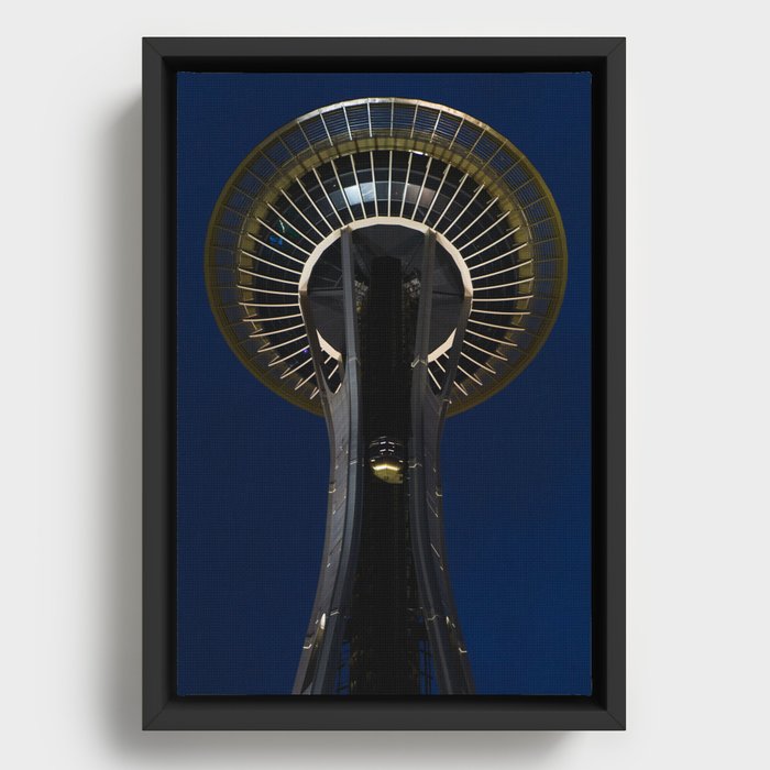 Space Needle at Night Framed Canvas