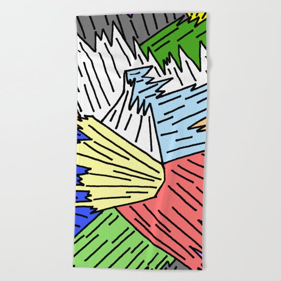 Color Shards Beach Towel