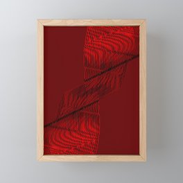 Red lines interlaced Framed Mini Art Print