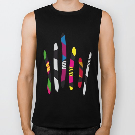 colored sticks 3 Biker Tank