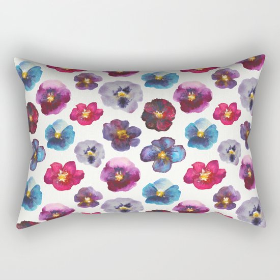 Watercolor violets Rectangular Pillow