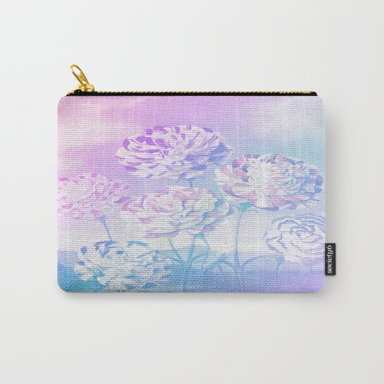 Colorful Pastel Flowers Carry-All Pouch