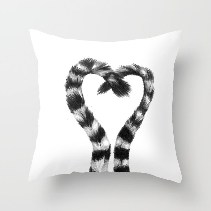 Lemur Love  Throw Pillow