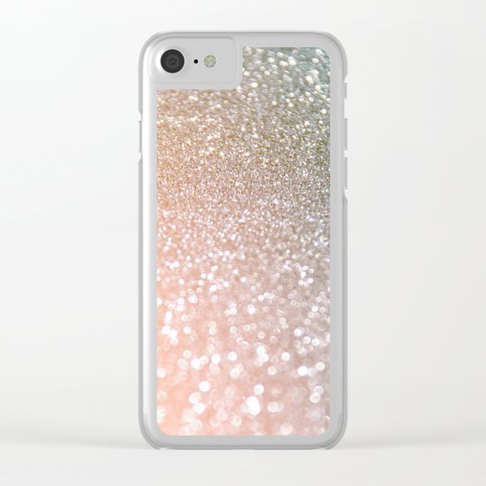 Rosequartz glitter - Pink luxury glitter sparkling design Clear iPhone Case