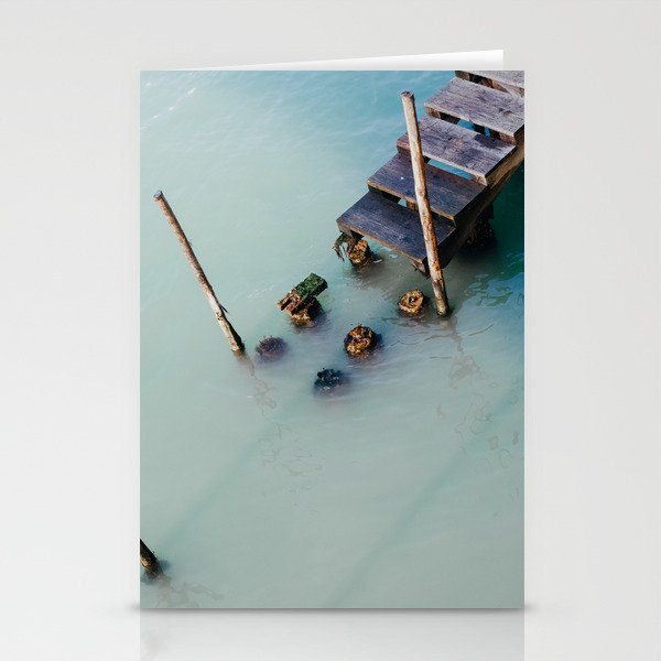 Blue water in de grand canal of Venice, italy | Travel and abstract photography  Stationery Cards