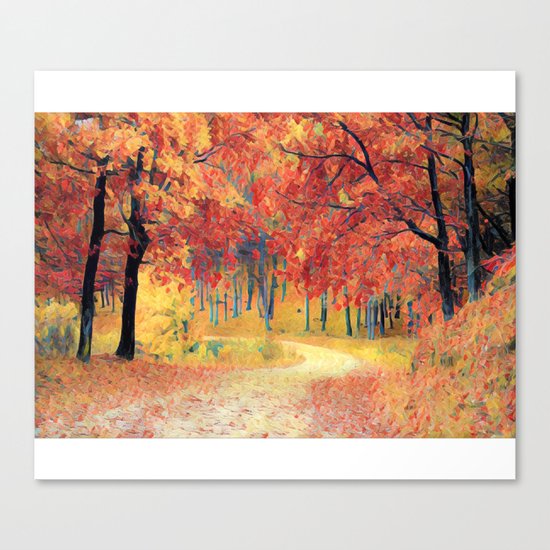 A Walk in the Fall Canvas Print