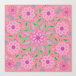 Garden Sunshine Pink Canvas Print