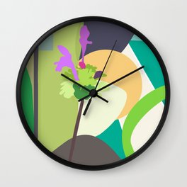 Abstract Garden Flower Wall Clock