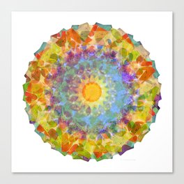 Bright Colorful Art - Sunshine Mandala Canvas Print