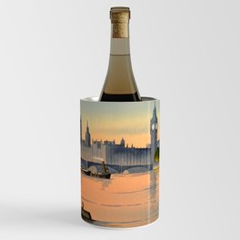 Westminster And Big Ben From The River Thames London Wine Chiller