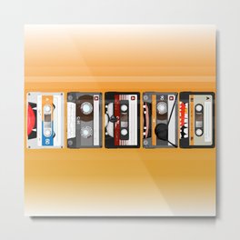 The cassette tape Metal Print | Miusic, Comic, Artvector, Recording, Vector, Curated, Digital, Graphicdesign, Popart, Cassetta 