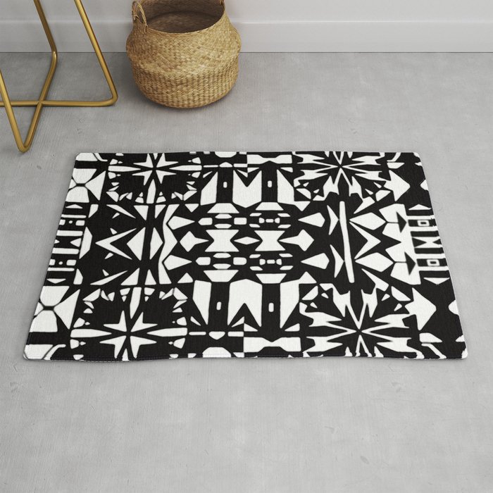 Black And White Square 3 Rug By Aureliaburnham Society6