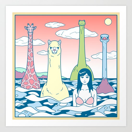 Animals & Sea Art Print