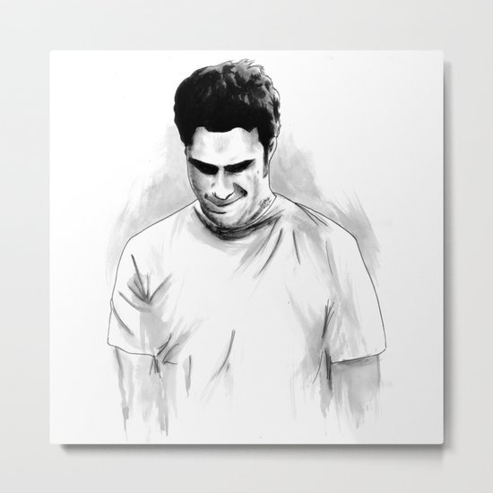 DARK COMEDIANS: Seth Rogen Metal Print