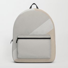 Light Beige White Gray Minimal Stripe Design 2021 Color of the Year Uptown Ecru & Swedish Grey Backpack