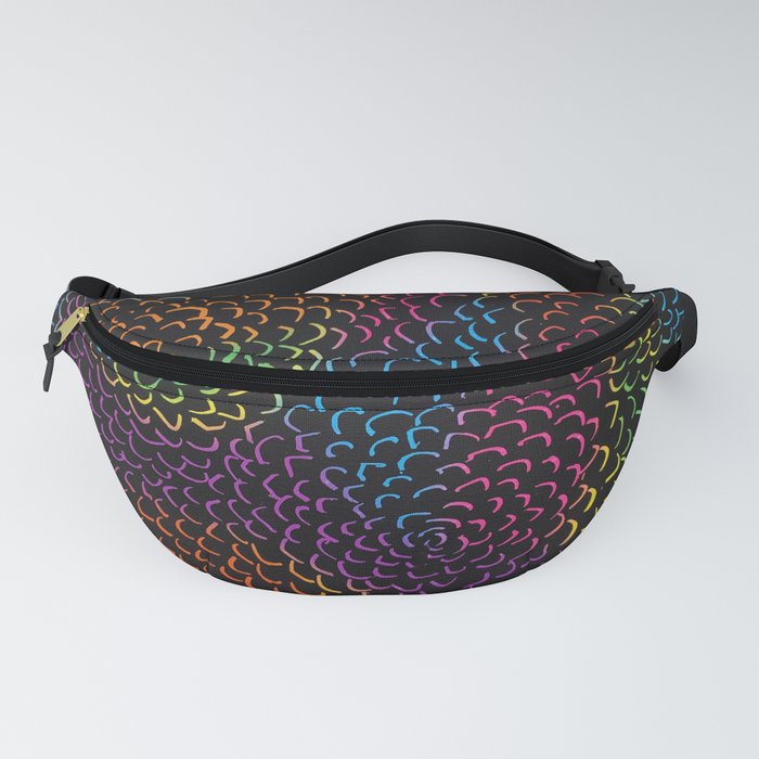 Psychedelic rainbow flowers Fanny Pack