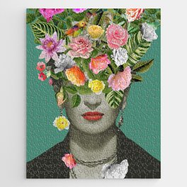 Frida Floral Jigsaw Puzzle | Frida, Flowers, Bouquet, Botany, Curated, Botanic, Nature, Mexico, Garden, Botanical 