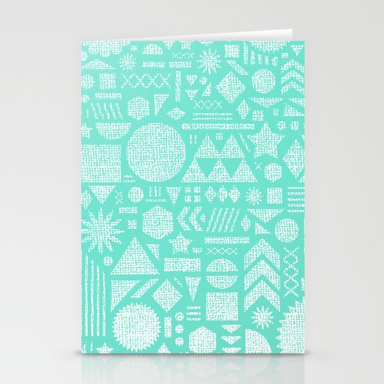 Modern Elements with Turquoise Stationery Cards