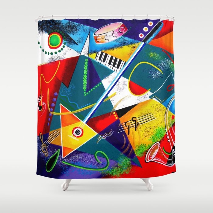 Performing Arts - Energy of Music Shower Curtain