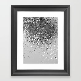 Soft Silver Gray Glitter #1 (Faux Glitter - Photography) #shiny #decor #art #society6 Framed Art Print